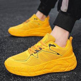 Men's And Women's Cushioned Rebound Long-distance Running Shoes (Option: Yellow-40)